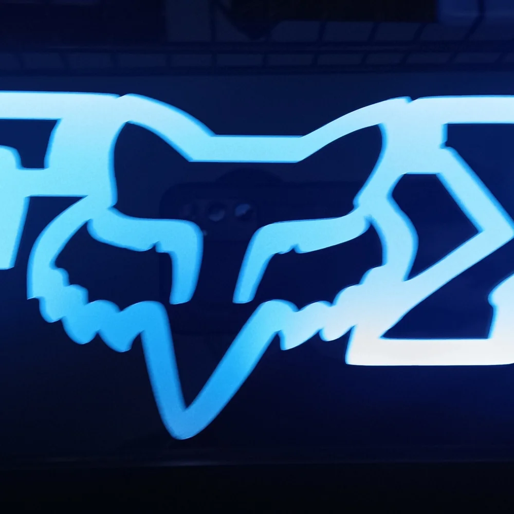 Illuminated Blue Mirror